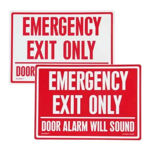 'Emergency Exit Only' Photoluminescent Sign