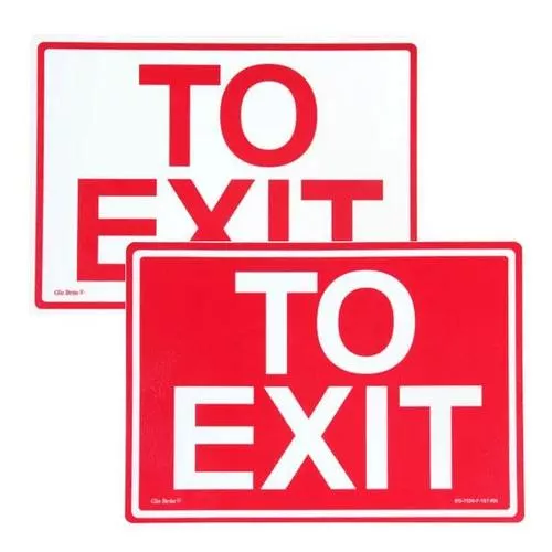'To Exit' Photoluminescent Sign